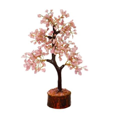 Crystal Tree Good Luck Showpiece for Home Decor Items Crystals Gemstones Bonsai Money Tree for Good Luck, Decoration Gift Item (Pink Roze)